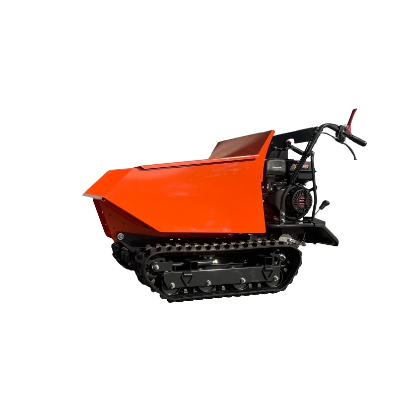 500kg Hydraulic Mini Crawler Dumper, All-Terrain Gasoline Mini Dumper with 6f+2r, Versatile for Construction, Farm, Orchard & Landscaping
