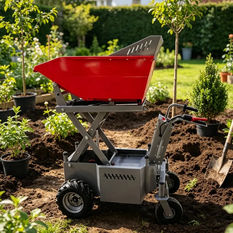 Hydraulic Tipping Battery Powered Electric Mini Wheel Dumper with 1.43m Tipping Height