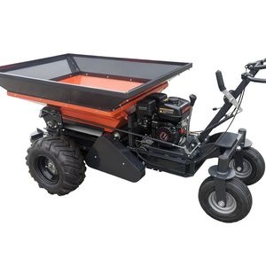 Walk-Behind Fertilizer Spreader, 400kg Hopper, 6.5HP Gasoline (Orange & Green)