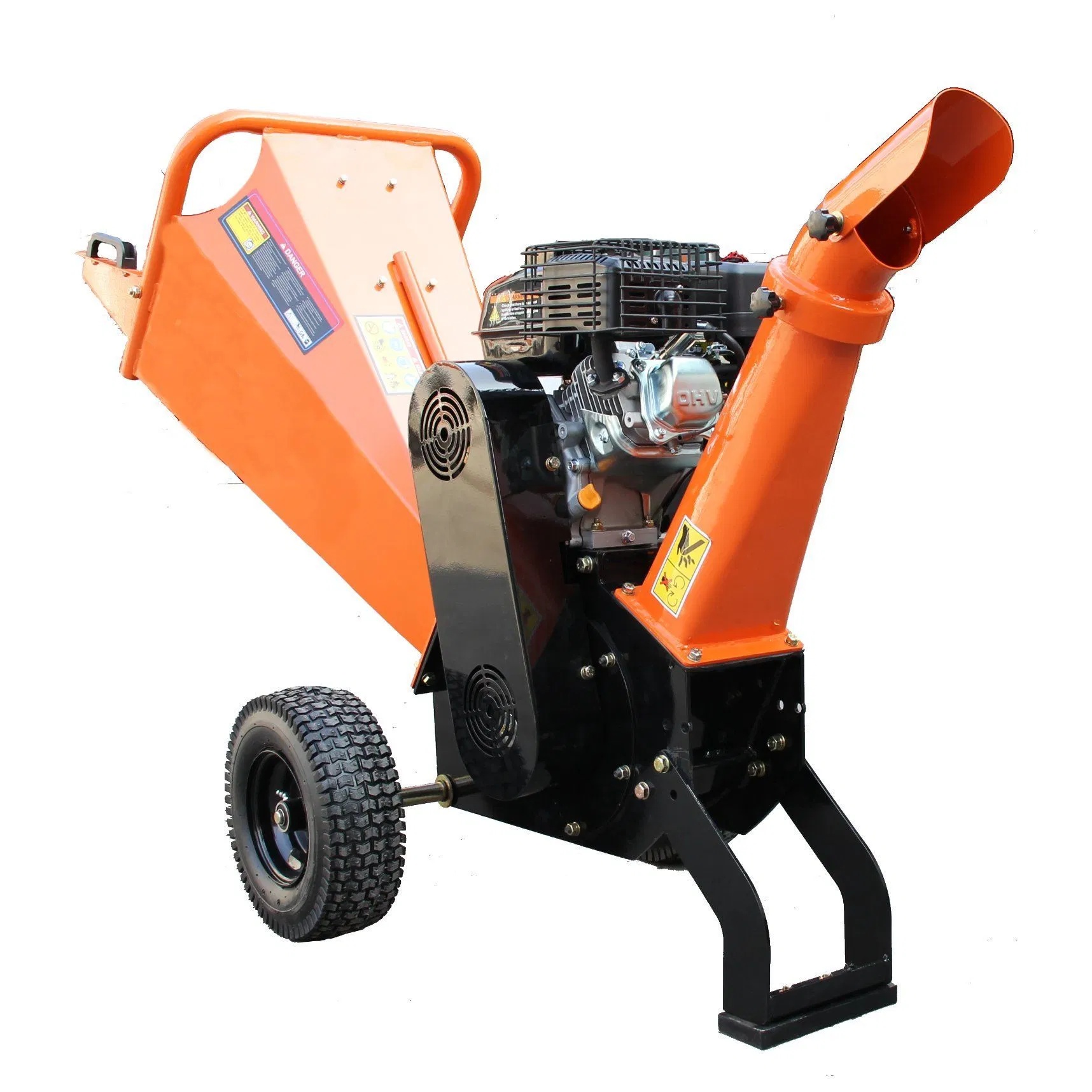 Versatile gasoline Powered Wood Chipper Sharp Blades, Strong Torque, Excellent Chip Quality