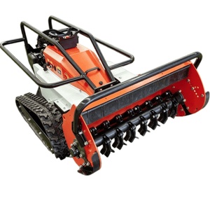Remote Controlled Lawn Mower Professional GPS Flail Mower Tracked Grass Cutter Machine for Steep Slope Orchard Farm and Smart Agricultural Operations