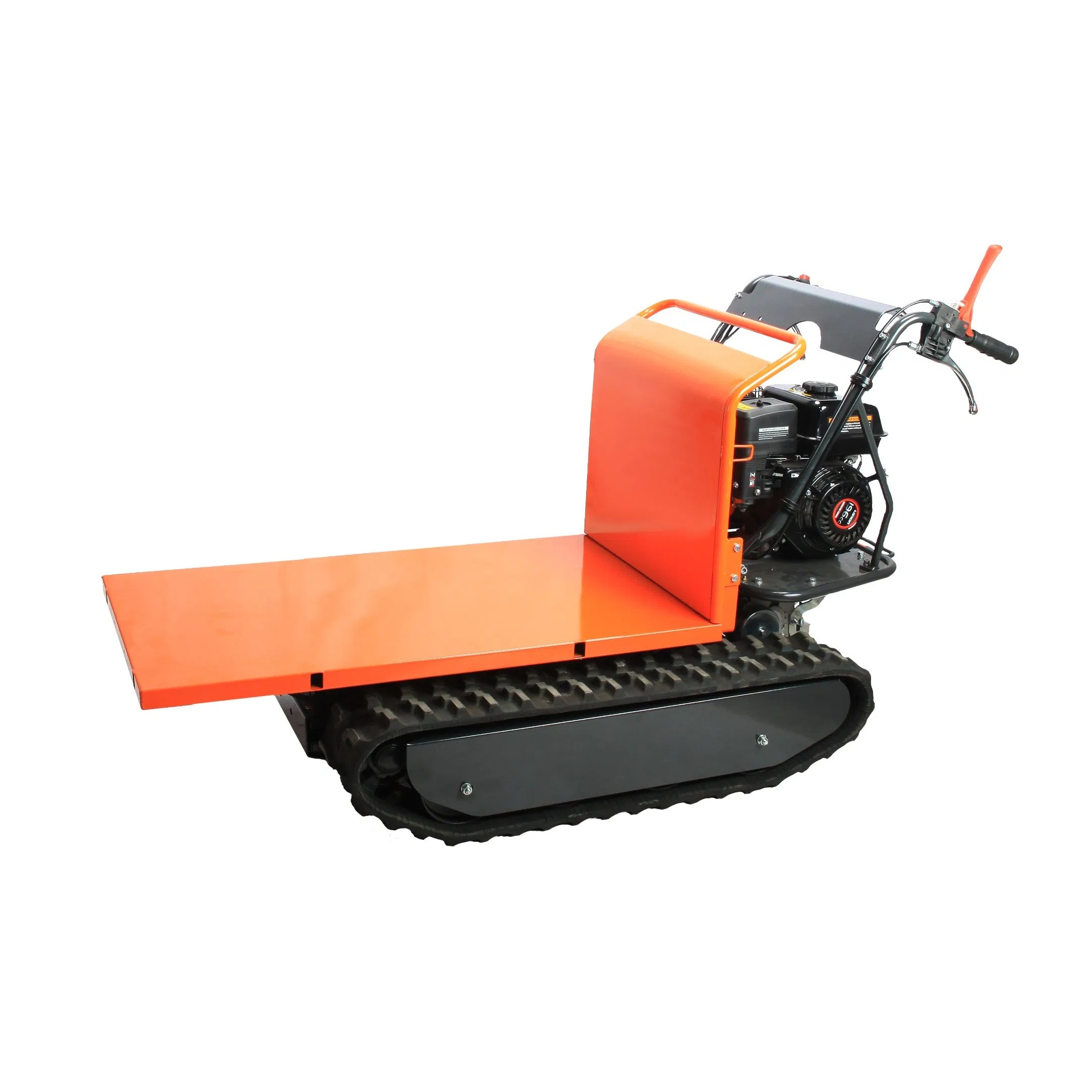 off Road Stability 6.5HP Gasoline Engine 500kg Capacity Manual Tipping Tracked Power Carrier for Muddy and Sandy Terrain Application All Terrain Dumper