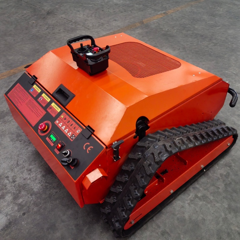 Remote Control Crawler Lawn Mower 452cc Gasoline 15HP 800mm Cutting Width for Orchard