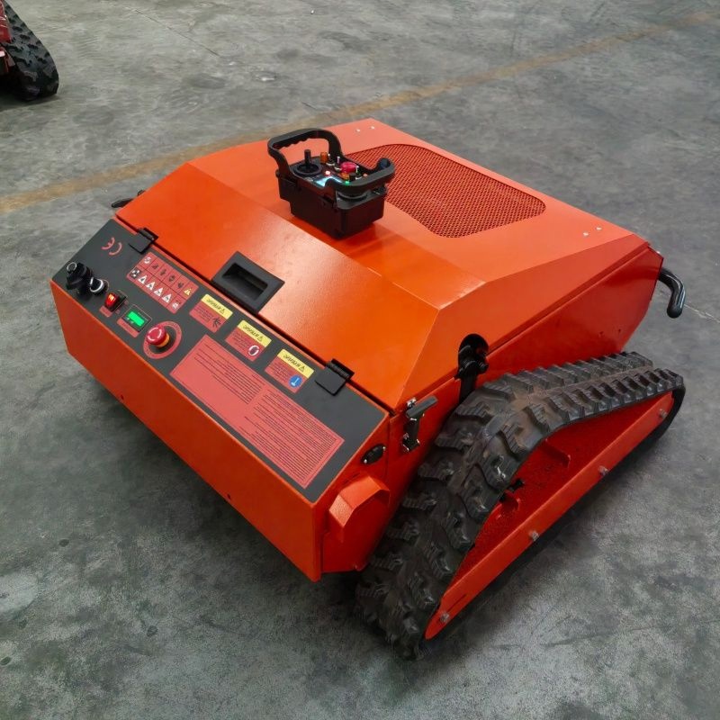 Remote Control Crawler Lawn Mower 452cc Gasoline 15HP 800mm Cutting Width for Orchard