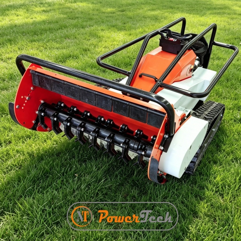Remote Controlled Lawn Mower Professional GPS Flail Mower Tracked Grass Cutter Machine for Steep Slope Orchard Farm and Smart Agricultural Operations