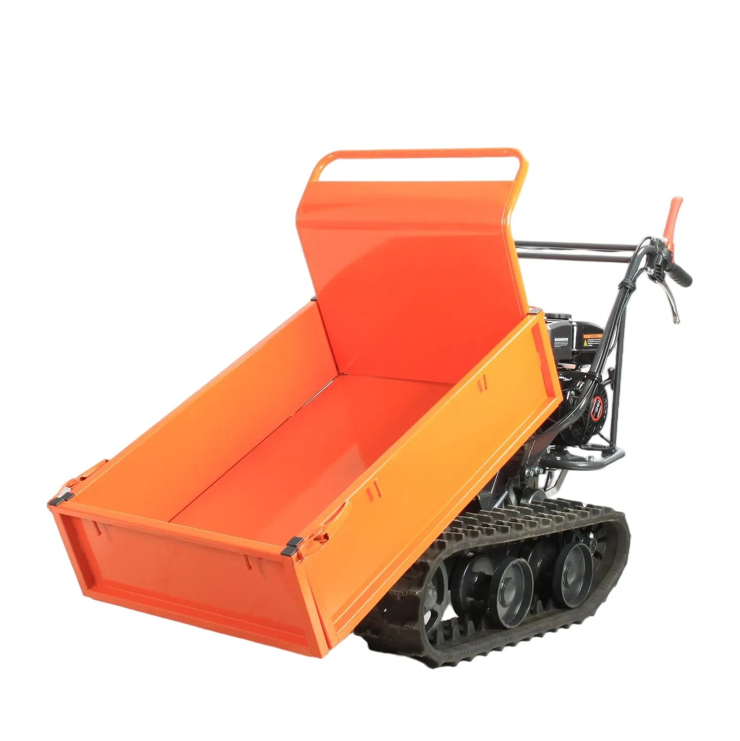 High Performance 196cc Gas Engine 300kg Loading Manual Tipping Compact Design All Terrain Crawler Chassis for Farming and Construction Motorized Mini Dumper