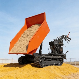 Hydraulic Tipping Mini Crawler Dumper 500kg, 180mm Track Width for Rough Terrain