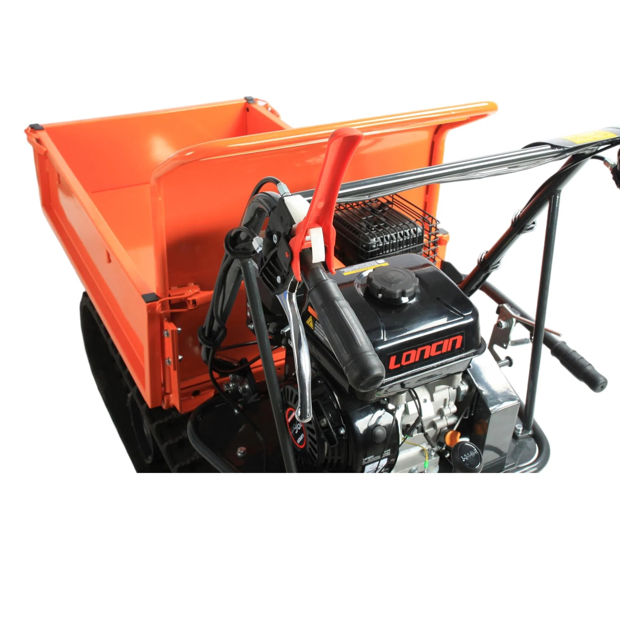 High Performance 196cc Gas Engine 300kg Loading Manual Tipping Compact Design All Terrain Crawler Chassis for Farming and Construction Motorized Mini Dumper