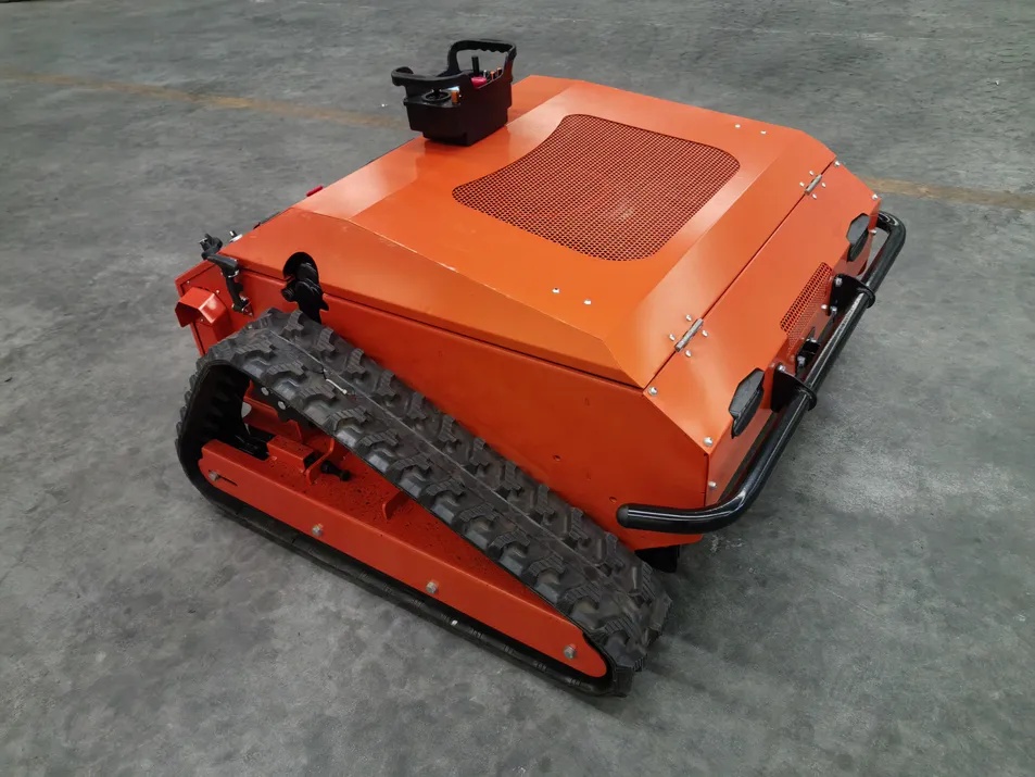 Remote Control Crawler Lawn Mower 452cc Gasoline 15HP 800mm Cutting Width for Orchard