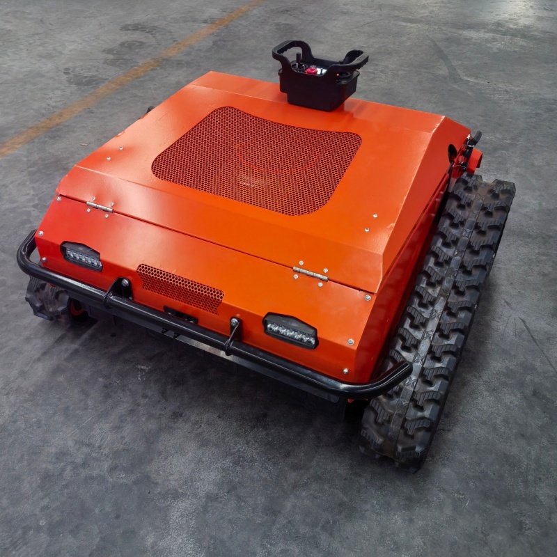 Remote Control Crawler Lawn Mower 452cc Gasoline 15HP 800mm Cutting Width for Orchard
